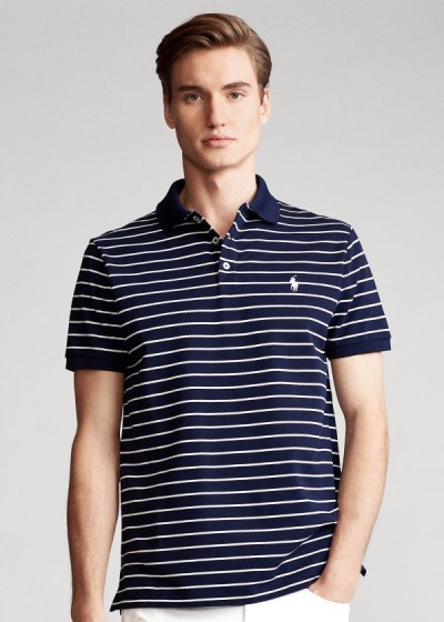 Polo Ralph Lauren Custom Slim Stretch Mesh Polo Herre Danmark (OJKZM6083)